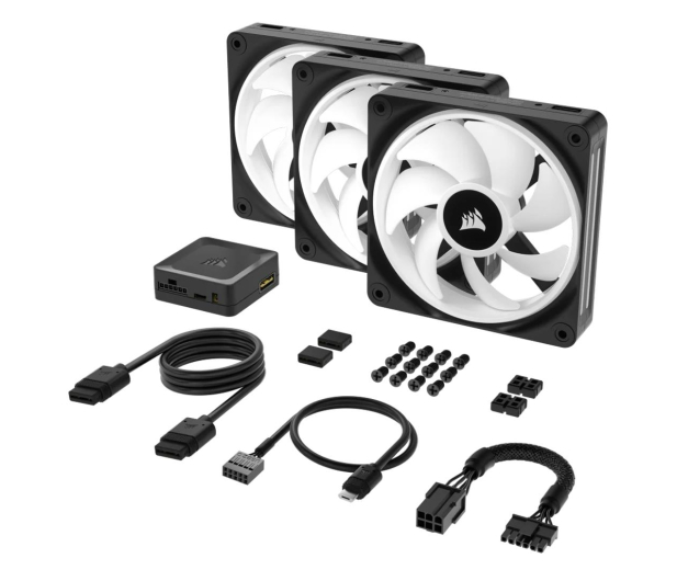 CORSAIR QX120 RGB iCUE LINK magnetic, 3pak czarny CO-9051002-WW - 1159818 - zdjęcie 6